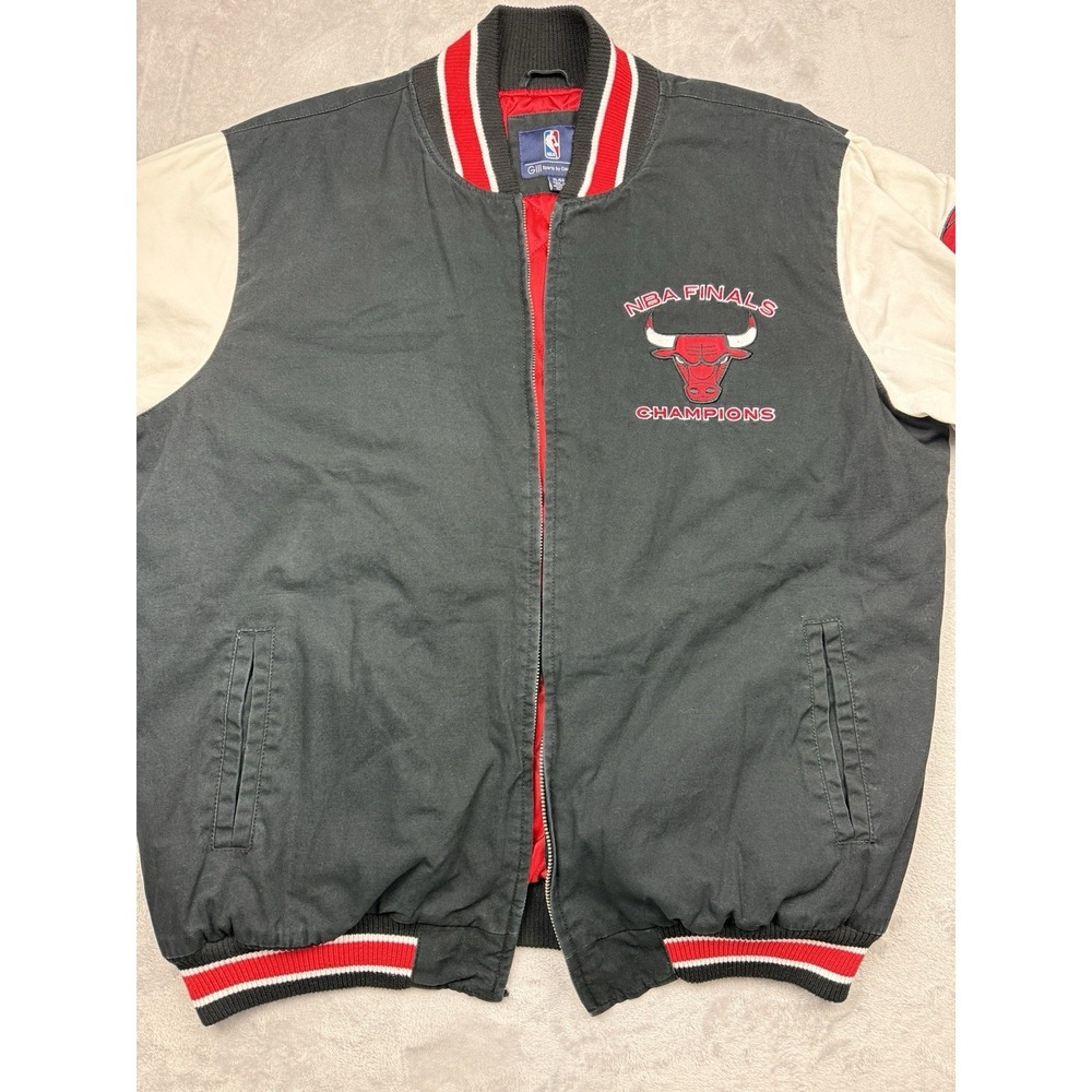 G-III Sports by Carl Banks NBA Chicago Bulls Finals Jacket XL Black White Red